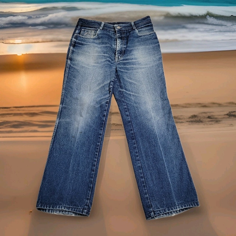 Vintage 80s Jordache Jeans Mens 34 (33x29) Faded Bootcut Western Made Hong Kong